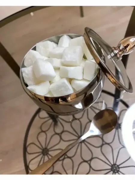 Сахарница металлическая с крышкой и ложкой 2Home
