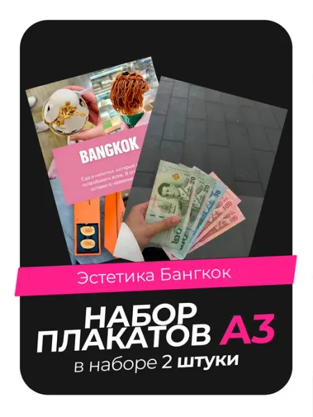 Постеры с Эстетикой Бангкока. 2 штуки в комплекте KONNESSI