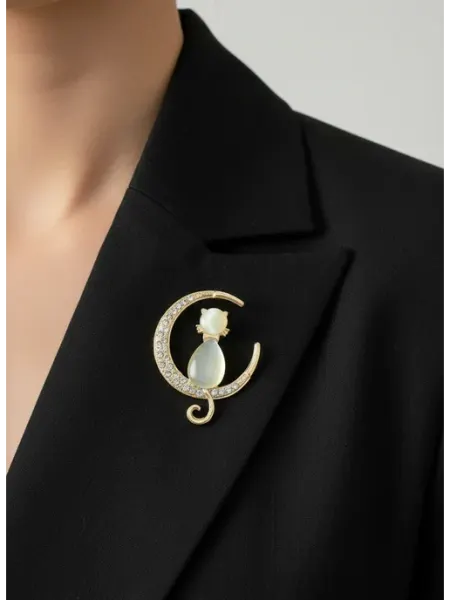 Брошь бижутерия Кошка ROHINI accessories