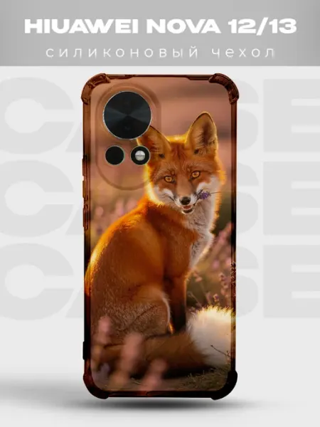 Чехол на Huawei Nova 13 Лисы силиконовый PRINTberries