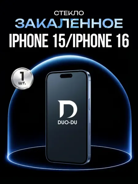 Защитное стекло iPhone 15, 16 1шт DUO-DU