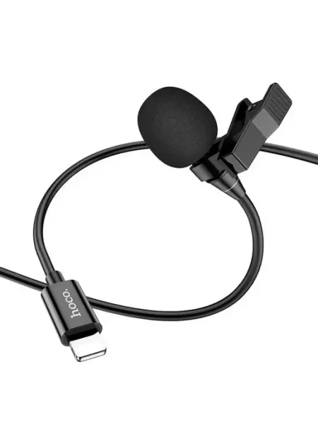Петличный микрофон L14, Lightning, 2 м, чёрный