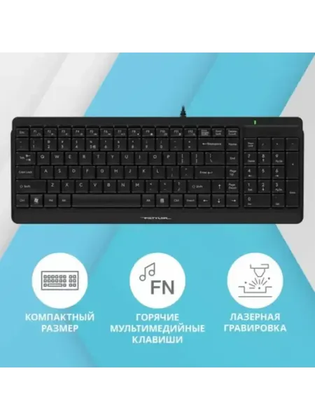 Клавиатура FK15 проводная USB для компьютера A4TECH