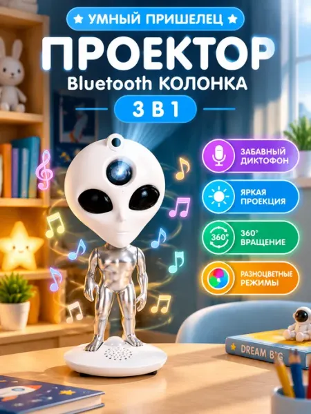 Проектор звездного неба космонавт светодиод ДУ Homely store