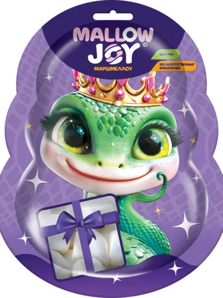 Маршмеллоу Змейки в подарочном пакете Mallow Joy, 50г Конфитрейд