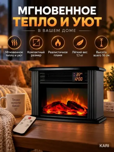 Обогреватель для офиса без монтажа и сверления