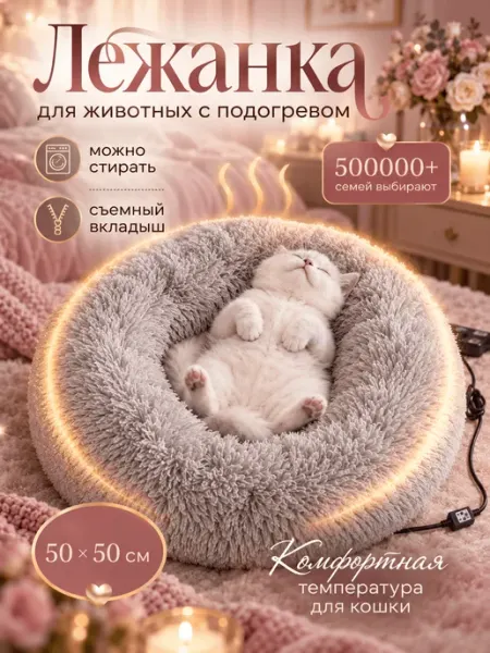 Нагревательный зимний домик для кошек