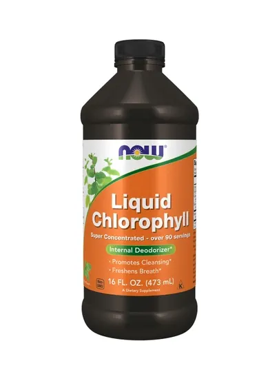 NOW Foods Жидкий Хлорофилл с Мятой, детокс и энергия в каждой капли, 473 мл