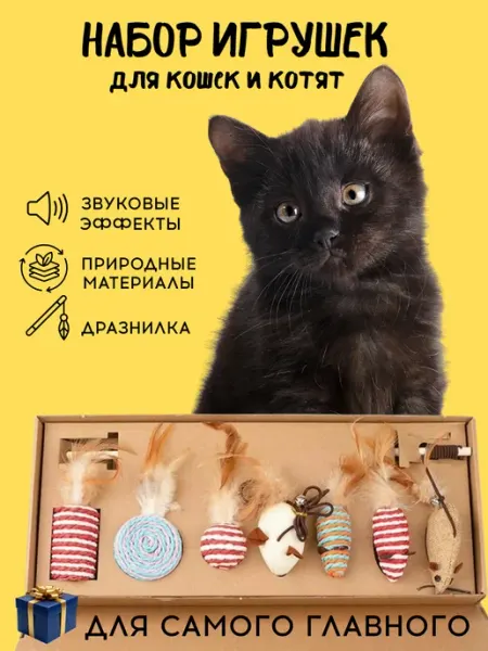 Игрушки для кошек набор