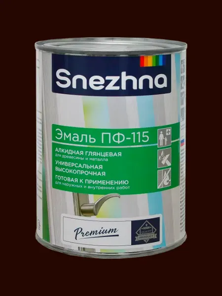Эмаль ПФ-115 SNEZHNA (Шоколадная) 0,9кг РАДУГАМАЛЕР