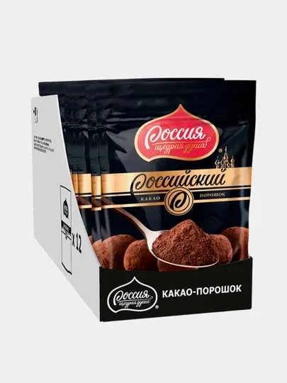 ROSSIYSKIY Cocoa Powder GOST 12x100g - Какао, горячий шоколад