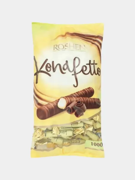 Вафельные трубочки Roshen Konafetto Bianco, 1 кг - Конфеты, карамель, леденцы
