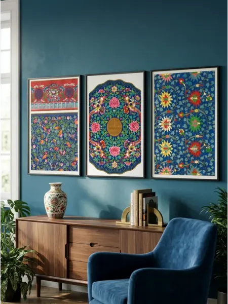 Набор из 3х постеров 50x70 см - Chinese Ornament Патетика