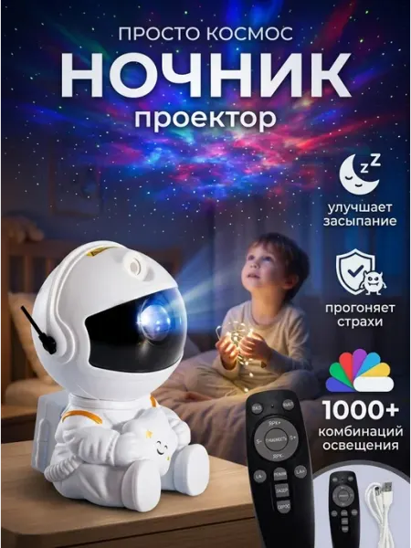 Светильник проектор пришелец звездное небо колонка Homely store
