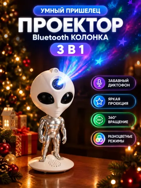 Проектор звездного неба Астронавт ночник лазерный Nage