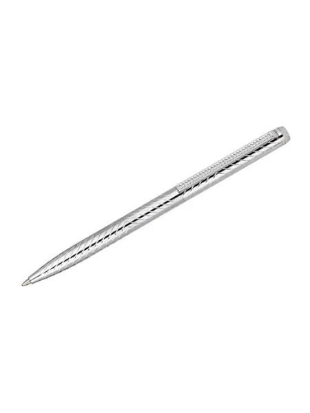 Ручка шариковая Delucci "Argento" синяя, 1,0мм, корпус сере