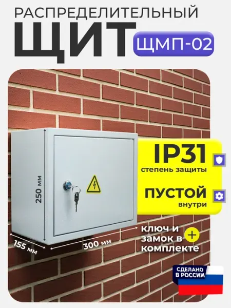 Щит распределительный пустой для автоматов, ЩМП-02
