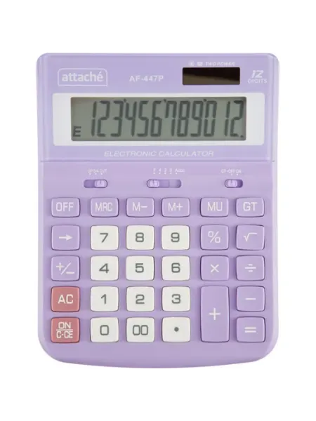 Настольный калькулятор 12 разрядов фиолетовый 198x153x42 Attache