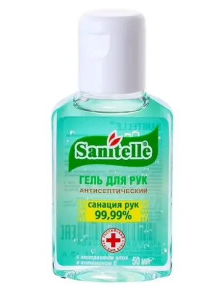 Гель для рук антисептический с экстрактом алоэ 50 мл 2шт Sanitelle