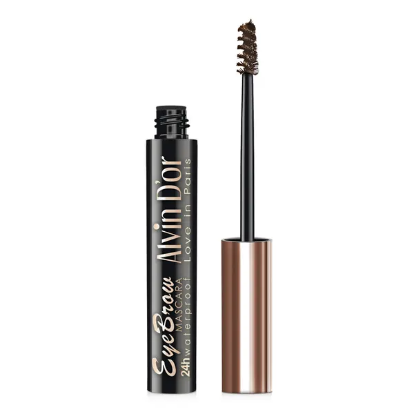 Оттеночный водостойкий гель для бровей Alvin D'or "Eyebrow mascara 24h waterproof" тон 02