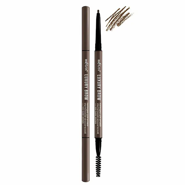 Карандаш для бровей Белита LUXURY Brow ультратонкий механический тон 600 dark brown