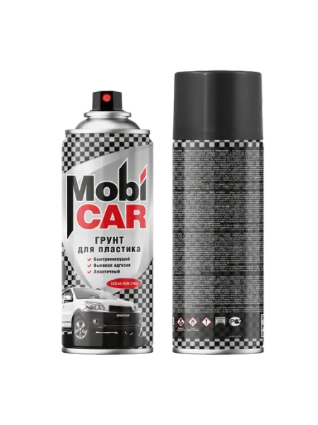 Аэрозольный грунт для пластика520 мл матовый MobiCAR