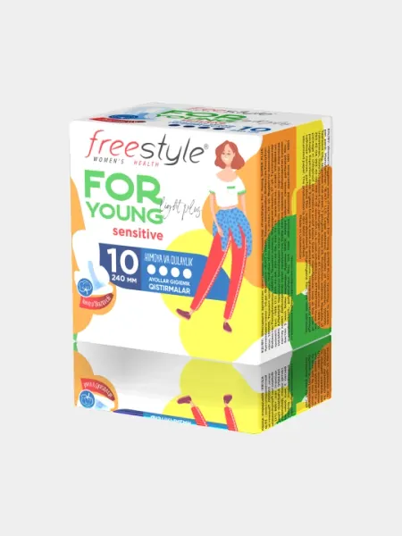 Прокладки гигиенические Free Style For Young Sensitive Light Plus, 10 шт