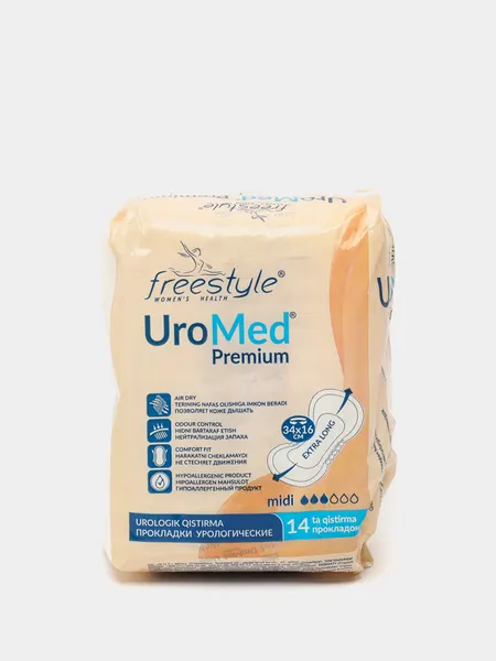 Прокладки женские гигиенические Free Style UroMed Premium №14, 14 шт