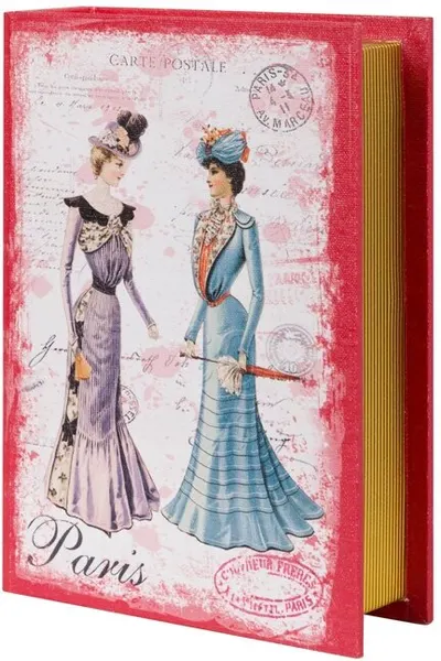 Шкатулка малая декоративная подарочная в виде книги "Леди" (23,5*17*5,5 см, красная). Арт. DY113X533S