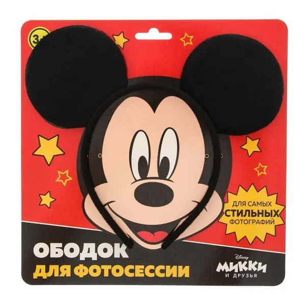 Ободок для волос с ушками, детский, Микки Маус