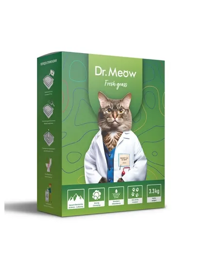 Наполнитель для кошачьего туалета Dr.Meow Fresh Grass