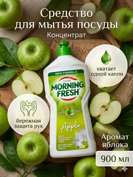 Morning fresh Моющее средство для мытья посуды, 900 мл