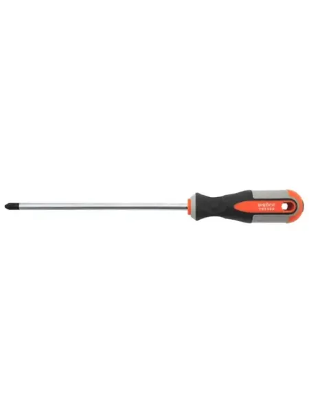 Отвертка стержневая крестовая ROUND GRIP, PH3x200 мм OMBRA