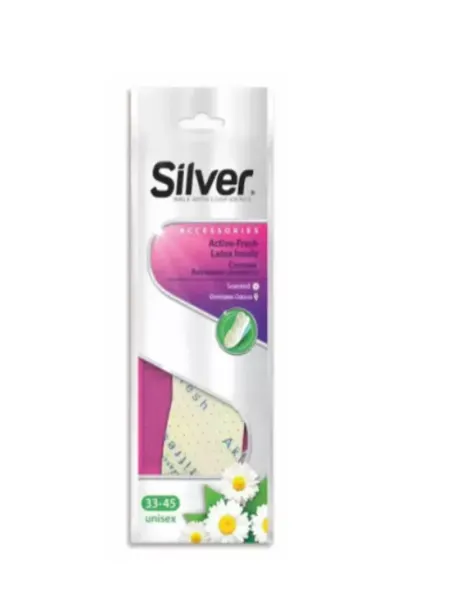 Стельки всесезонные Анти-Запах silver