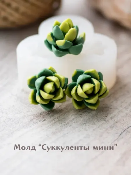 Молд Суккуленты мини Формы для шоколадных роз mrMold