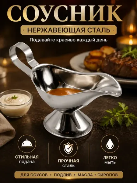 FUCAindira Соусник металлический для соусов и подлив