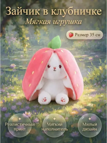 Мягкая игрушка кролик 35 см антистресс подушка Plush toys