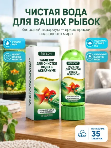 Таблетки для очистки воды в аквариуме от мути и ила