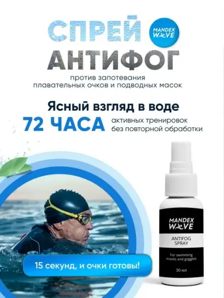 Антифог спрей от запотевания плавательных очков и масок Mikemik