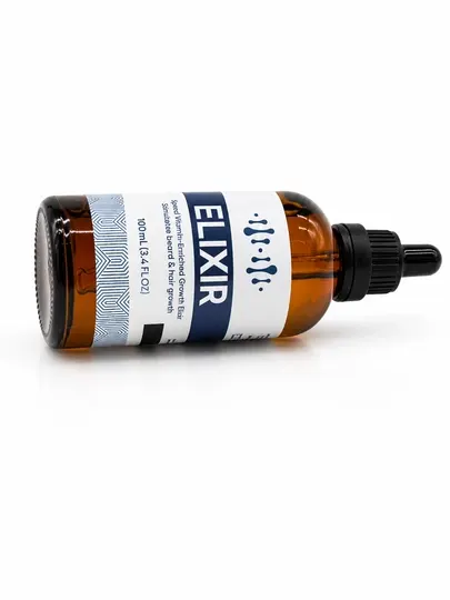 Эликсир-лосьон для роста волос и бороды Elixir с витаминами и пипеткой, 100 мл флакон - Для бороды и усов