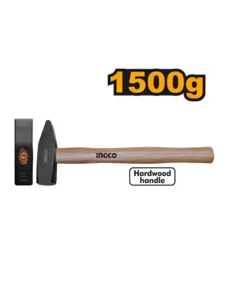 Молоток слесарный HMH041500 с деревянной рукояткой 1500 г INGCO