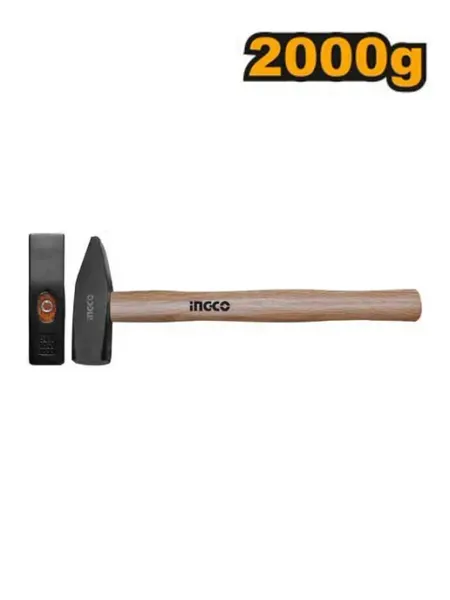 Молоток слесарный HMH042000 с деревянной рукояткой 2000 гр INGCO
