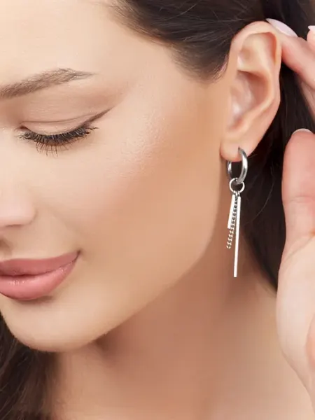 Серьги конго висячие длинные подвески YOUR JWRLY