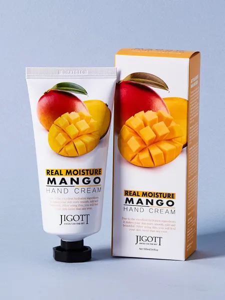 JIGOTT Крем для рук с экстрактом Манго, REAL MOISTURE MANGO HAND CREAM,100 мл