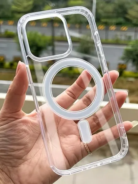 Chexol iPhone uchun , MagSafe qo‘llab quvvatlaydigan shaffof g‘ilof, plastik va silikon, ultra yupqa, iPhone uchun.