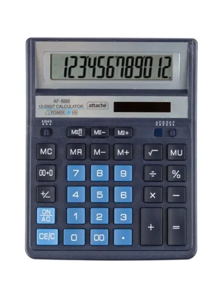 Настольный калькулятор 204x158мм, темно-синий Attache