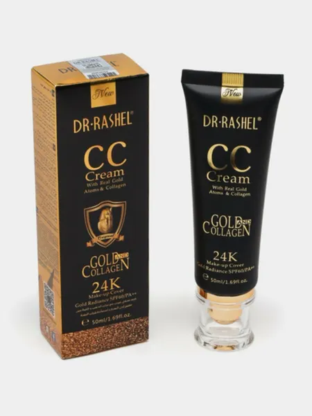 CC тональный крем для макияжа 24K gold collagen SPF60+, 50 мл