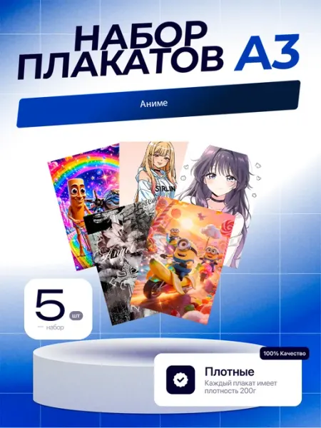 Постеры Аниме. 3шт. А3 (29,7х42см)