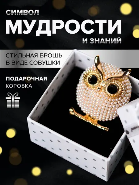 Брошь сова подарок на день учителя malatau