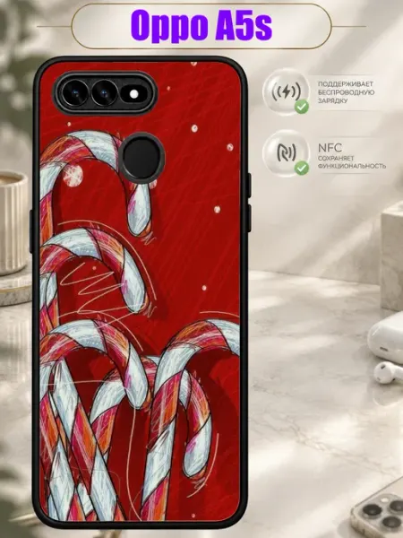 Чехол на OPPO A5S с принтом Леденцы Зачехлись по полной